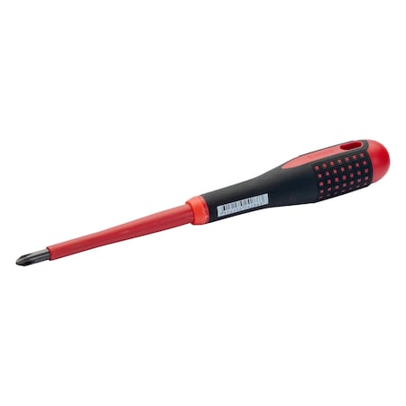 Bahco Insulated Phillips Screw Driver, 4 pt, 14" #0 Hex BE-8640S