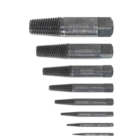 Gedore Bolt Extractor Set, 8 pcs., M3-M45 8551-88