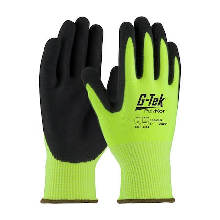 G-Tek PolyKor Blended Nitrile Microsurface Glove, Nitrile, MicroSurface, Palm & Fingers, 2XL 12 PK 16-343LG/XXL