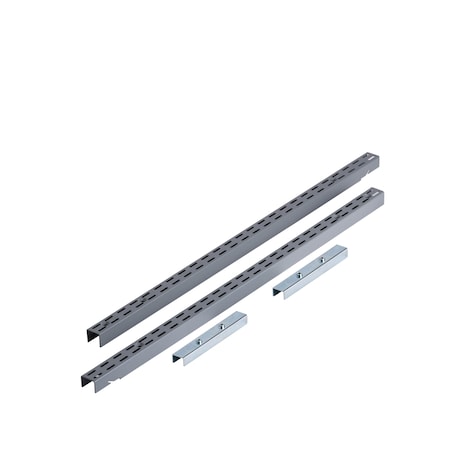 Triton Products Vertical Hang Rail W/ Mounting Hardware, Epoxy Coated Steel, Gray, 63" L 1701