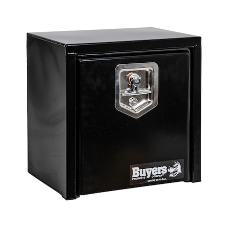 Buyers Products 15x13x15 Inch Black Steel Underbody Truck Box with T-Handle 1703320