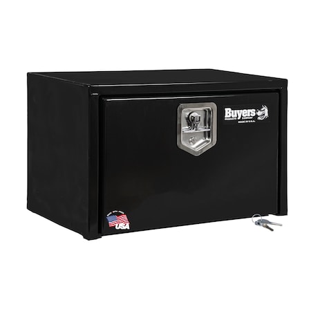 Buyers Products 15x13x24 Inch Black Steel Underbody Truck Box with T-Handle 1703322