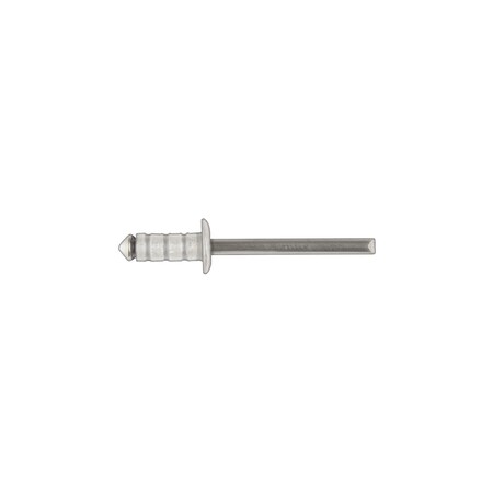 Disco Blind Rivet, Dome Head, 3/16 in Dia., 7/16 in L, Aluminum Body, 50 PK 17057PK