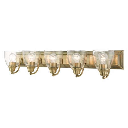 Livex Lighting Antique Brass Vanity Sconce, 5 Light 17075-01