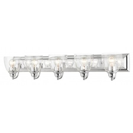 Livex Lighting Polished Chrome Vanity Sconce, 5 Light 17075-05