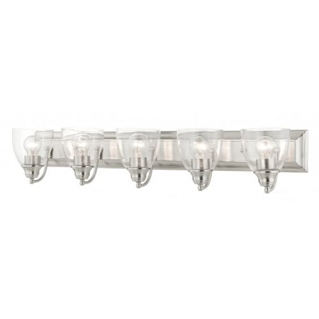 Livex Lighting Brushed Nickel Vanity Sconce, 5 Light 17075-91