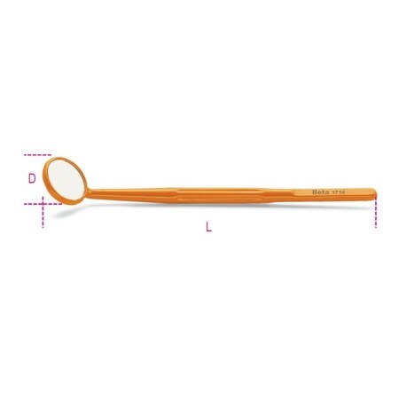 Beta Inspection Mirror, Made From Plastic 017140001