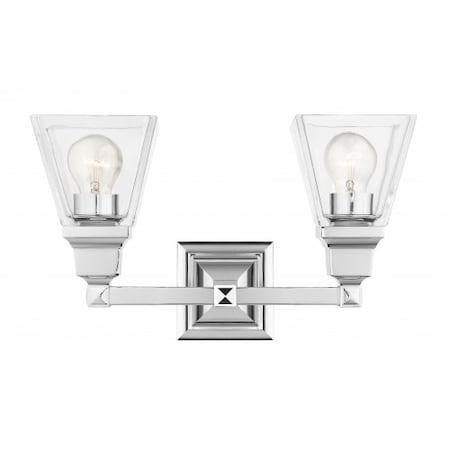 Livex Lighting Polished Chrome Vanity Sconce, 2 Light 17172-05