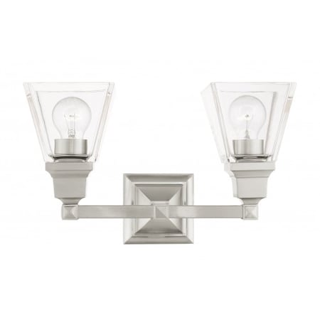 Livex Lighting Brushed NickelVanity Sconce, 2 Light 17172-91