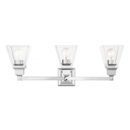 Livex Lighting Polished Chrome Vanity Sconce, 3 Light 17173-05