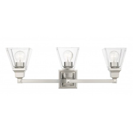 Livex Lighting Brushed Nickel Vanity Sconce, 3 Light 17173-91