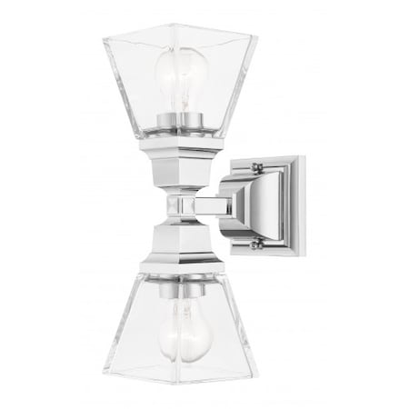 Livex Lighting Polished Chrome Sconce, 2 Light 17178-05