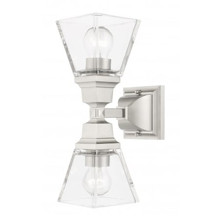 Livex Lighting Brushed Nickel Sconce, 2 Light 17178-91