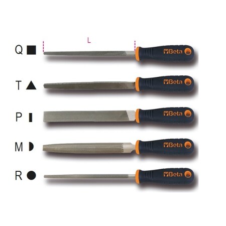 Beta Second Cut File, Bimaterial, 6" 017190056