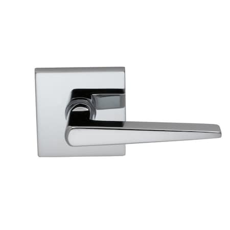 Omnia Lever Square Rose Pass 2-3/8" BS T 1-3/8" Door Bright Chrome 171 171S/00.PA2