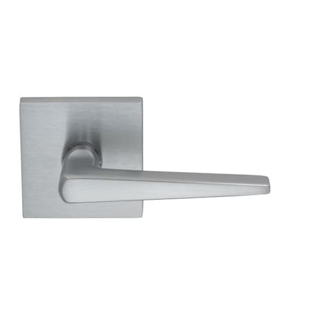 Omnia Lever Square Rose Priv 2-3/8" BS T 1-3/4" Door Satin Chrome 171 171S/00B.PR3