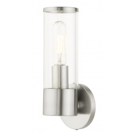 Livex Lighting Brushed Nickel ADA Single Sconce, 1 Light 17281-91