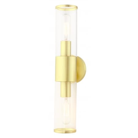 Livex Lighting Satin Brass ADA Vanity Sconce, 2 Light 17282-12