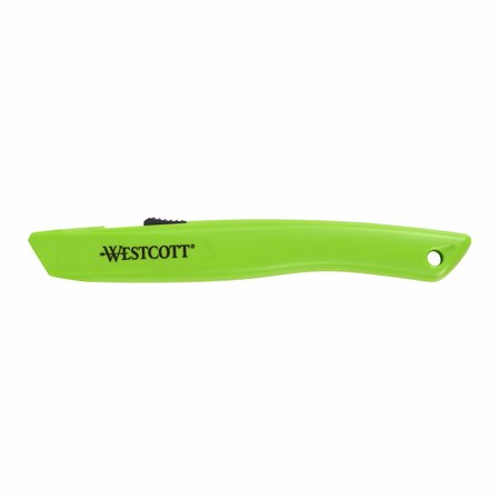 WESTCOTT 6 in Auto-Retracting Box Opening Safety Knife, ABS 17326