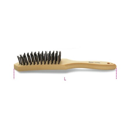 Beta Steel Steel Wire Brush, , Wood 017370020