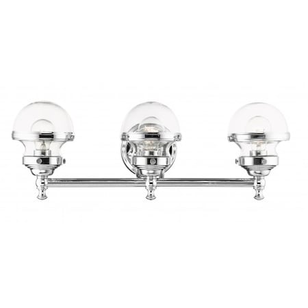 Livex Lighting Polished Chrome Vanity Sconce, 3 Light 17413-05