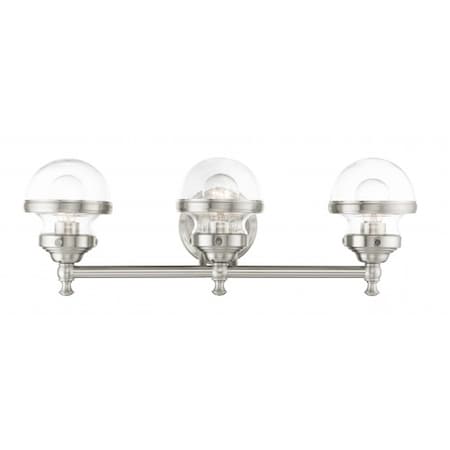 Livex Lighting Brushed NickelVanity Sconce, 3 Light 17413-91