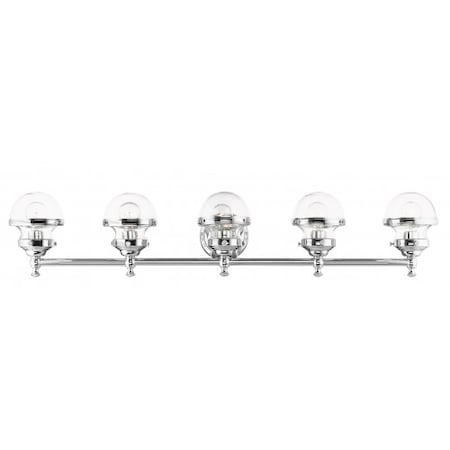 Livex Lighting Polished Chrome Vanity Sconce, 5 Light 17415-05