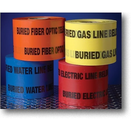 Mutual Industries 6" X 1000' Non Det Gas Line Yellow Tape 17783-41-6000