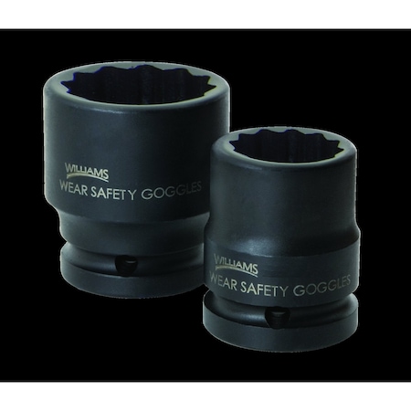 Williams 3/4" Drive Impact Socket Black Industrial, 3/4" D, 1-13/16 12Pt 38458
