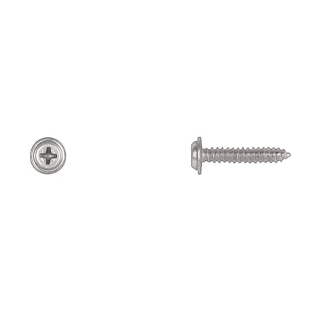 Disco Zinc Flat Top Phil Screws 8X1" 13/32"OD Washer PK100 1796PK