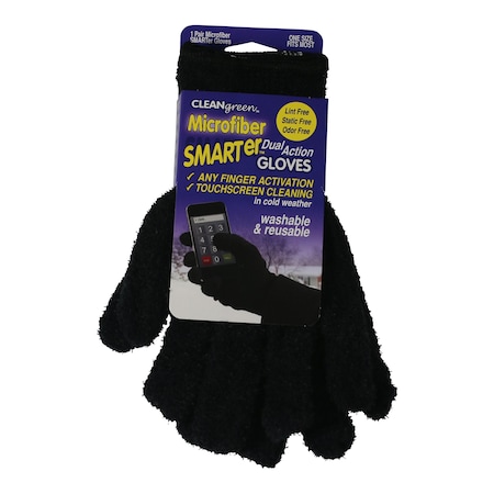 Master Mfg Microfiber Smart Gloves, OSFA, All Fi, PK6, Black, Size One size , 6 PK 18041CS