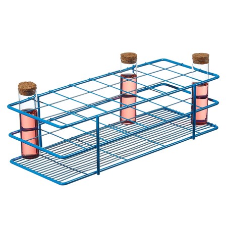 SP Bel-Art Poxygrid Test Tube Rack; for 30-40mm Tubes, 24 Places, Blue (18782-0001)
