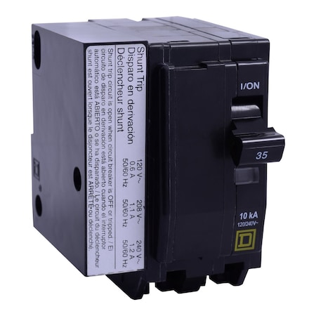 Square D Miniature Circuit Breaker, 60A, 2 Pole, 120/240V AC, 22kA at 120/240V AC QO260VH1021