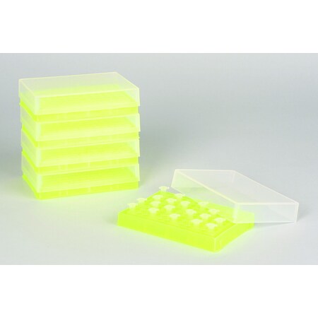 Bel-Art PCR Rack for 0.2 mL Thin-walled PCR Tubes, Fluorescent Yellow, F18902-0004
