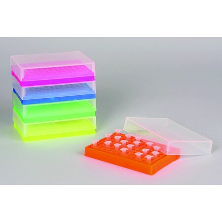 Bel-Art PCR Rack for 0.2 mL Thin-walled PCR Tubes, Assorted, 96-Well F18902-0005
