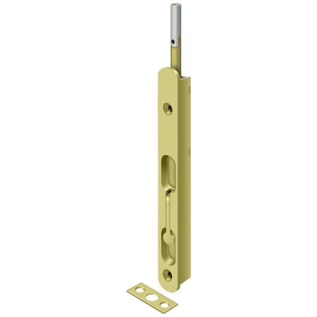 DELTANA Extension Flush Bolt, Solid Brass Bright Brass 18" 18EFBZ3