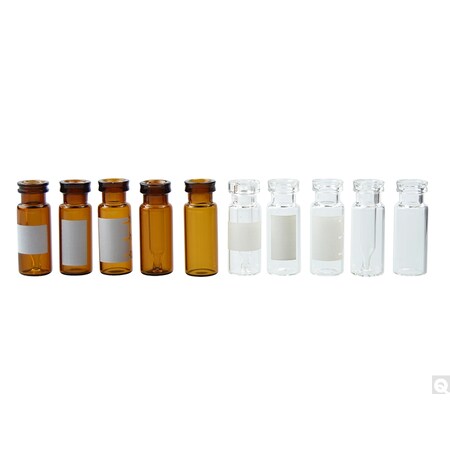 Qorpak Glass Snap Ring/Crimp"terlocked, PK100 243619