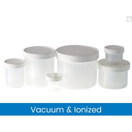 Qorpak Natural PP Jar, 89-400 White PP Unlined Cap attached, Vacuum/Ionized, PK36 PLC-10495