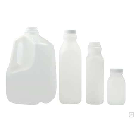 Qorpak Natural HDPE Dairy Jug, 38-400 White PP SturdeeSeal PE Foam PLC-13785