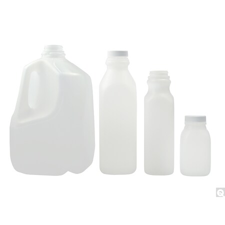 Qorpak Natural HDPE Dairy Jug, 38-400 White PP SturdeeSeal PE Foam PLC-10220