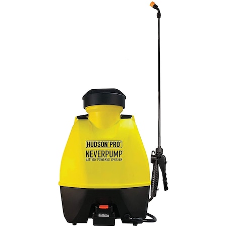 Hudson Pro 4 Gal Battery Operated Sprayer, 8 in L Hose 19001