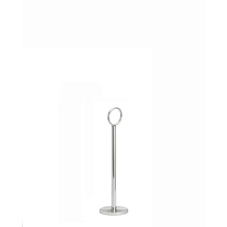 Tablecraft Chrm Pltd Metal Card Hldr, Flat Bottom, 8" 1908