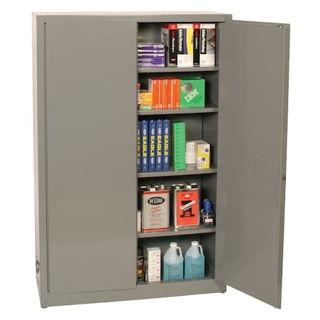 Eagle Mfg Flammable Safety Storage Cabinet, 45 gal, 2 Shelves, Steel, 43 in W x 65 in H x 18 in D, Gray 1947XGRAY