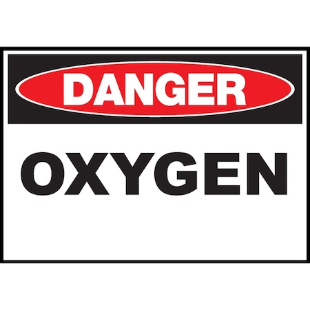 Zing Sign, Danger Oxygen, 7x10", Plastic 1965