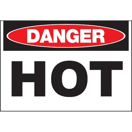 Zing Sign, Danger Hot, 7x10", Aluminum, 1983A 1983A