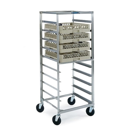 Lakeside Stainless Steel Mobile Glass and Cup Rack - Holds 10 Racks 198