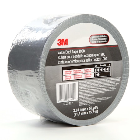 3M VlueDctTp1900Slvr, 2.83nx50yd5.8m, PK12 1900