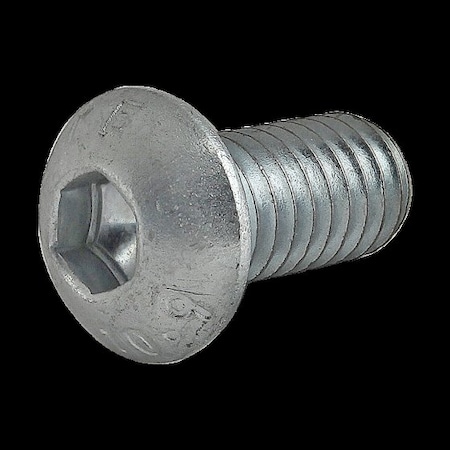 80/20 M6-1.00 Socket Head Cap Screw, Button, Zinc Plated Steel, 12 mm Length 19-6312