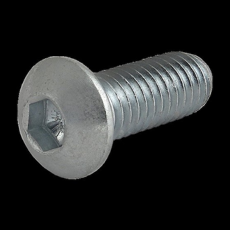 80/20 M6-1.00 Socket Head Cap Screw, Button, Zinc Plated Steel, 16 mm Length 19-6316
