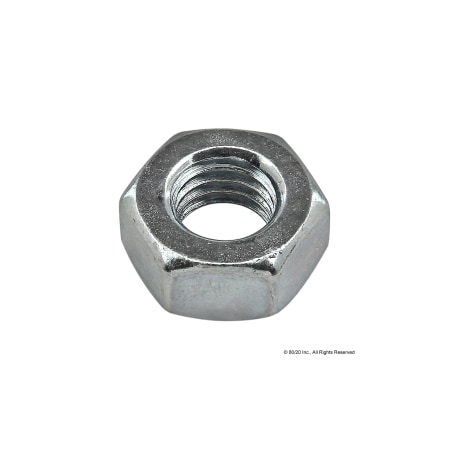 80/20 Hex Nut, M8-1.25, Steel, Zinc Plated 19-8065